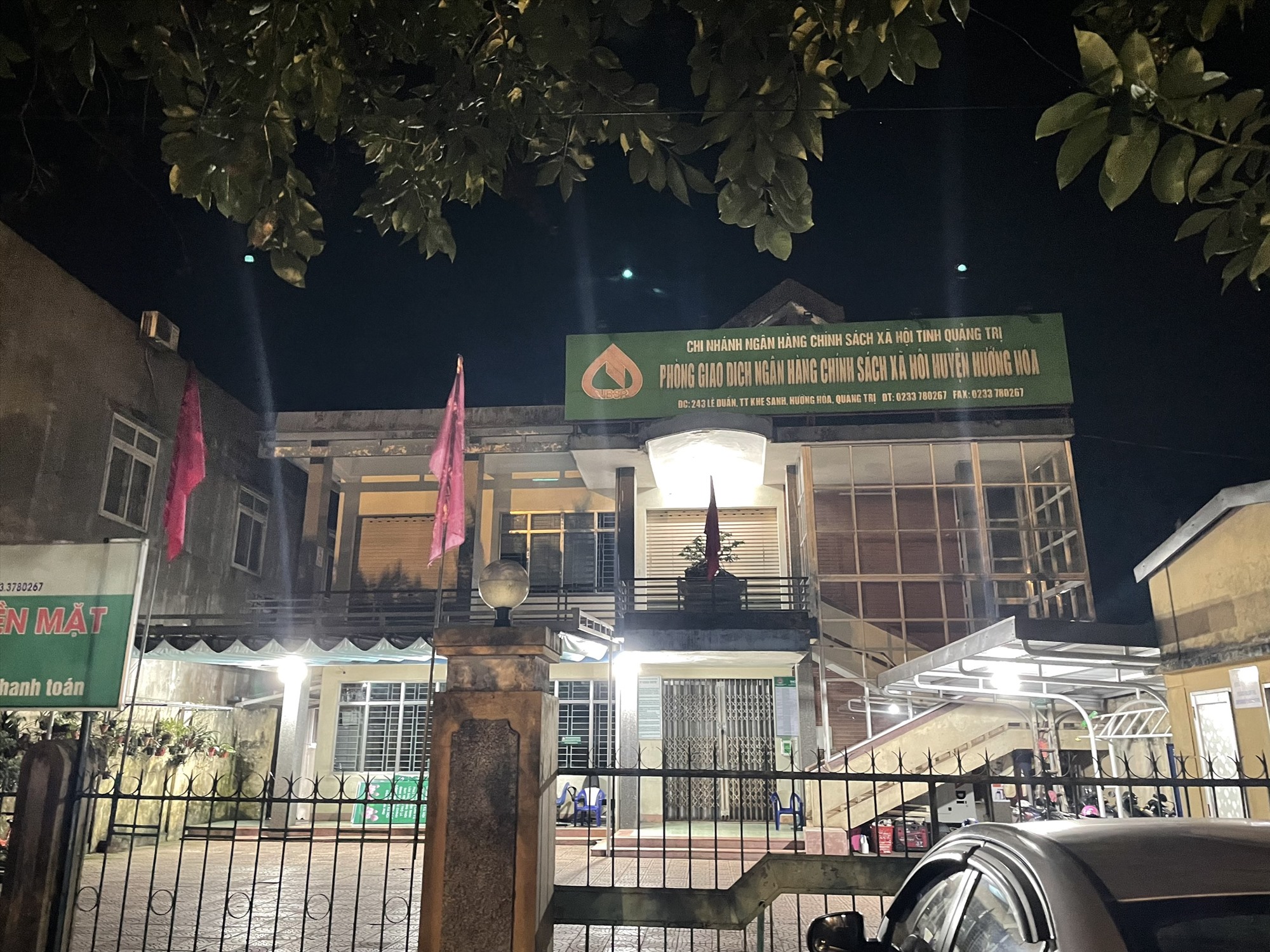 Trụ sở Ngân hàng CSXH huyện Hướng Hóa, nơi nạn nhân L.T.A. tử vong - Ảnh: Lê Trường