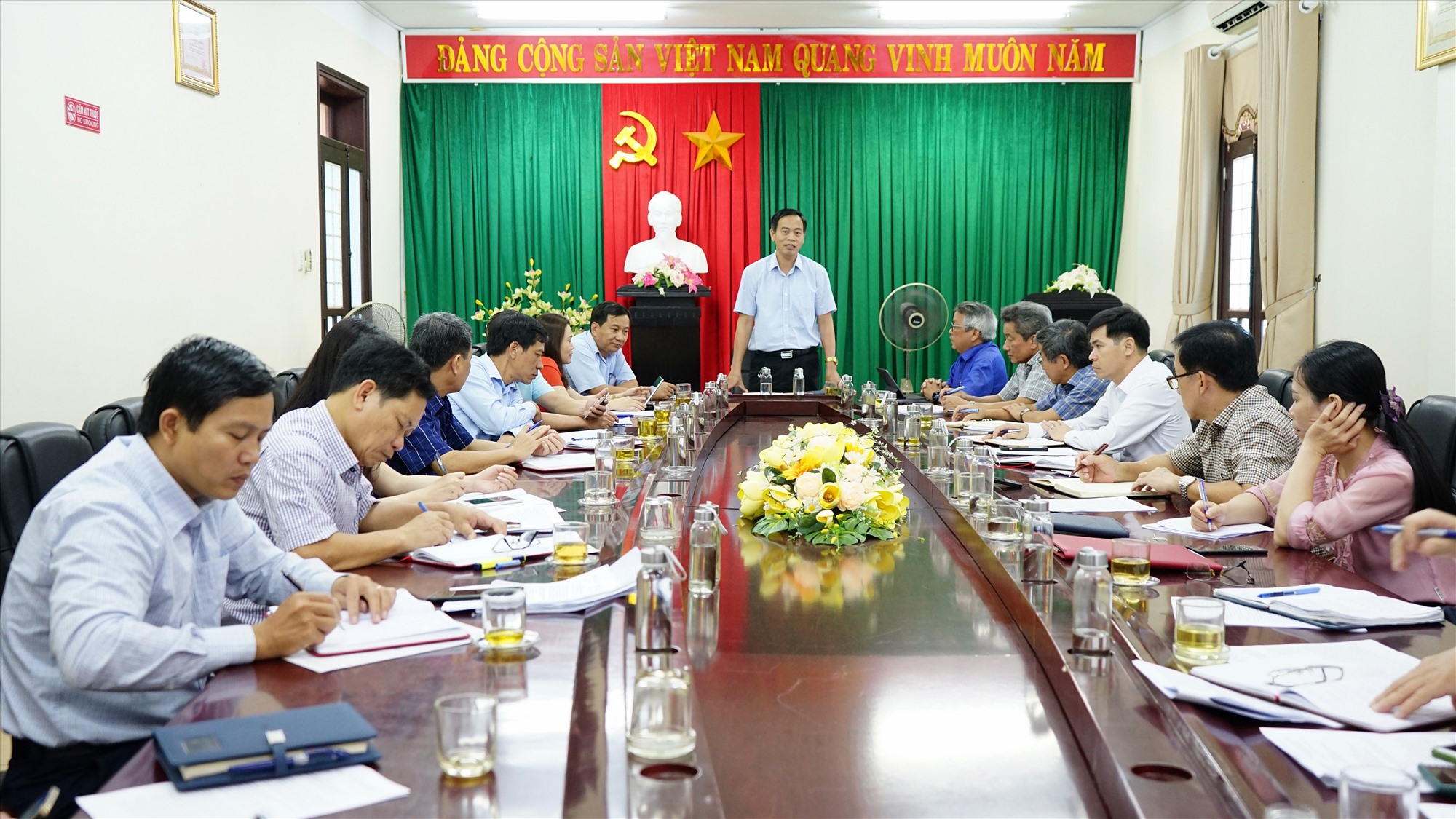 Phó Bí thư Thường trực Tỉnh ủy, Chủ tịch HĐND tỉnh Nguyễn Đăng Quang kết luận buổi làm việc - Ảnh: L.A