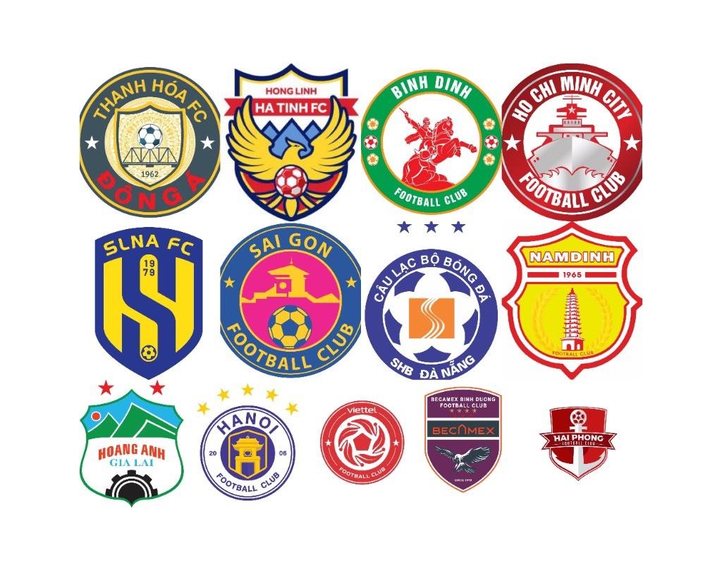 Logo 13 đội bóng tham gia V.League 2022
