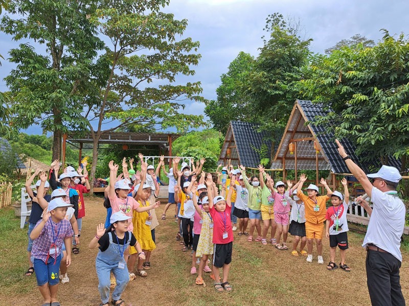 Chương trình giáo dục kỹ năng sống cho trẻ em do Nhà Thiếu nhi tỉnh Quảng Trị tổ chức trong dịp hè năm 2022 - Ảnh: H.T