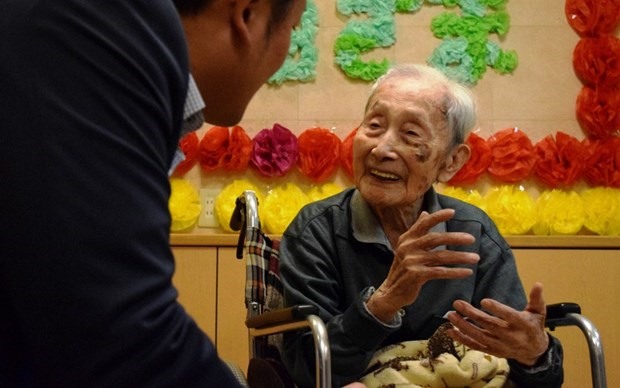Cụ Mikizo Ueda qua đời ở tuổi 112. (Nguồn: mainichi)