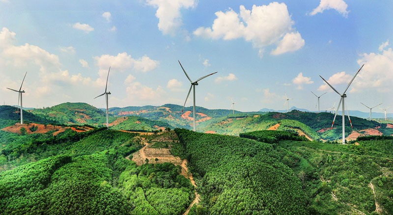 Điện gió, nguồn năng lượng tái tạo đang phát triển mạnh ở tỉnh Quảng Trị - Ảnh: L.K