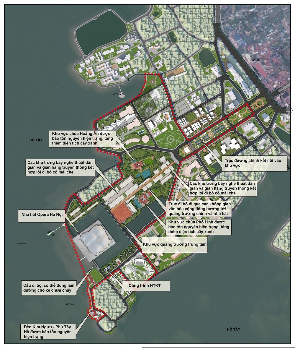 Quy hoạch trục không gian trung tâm bán đảo Quảng An