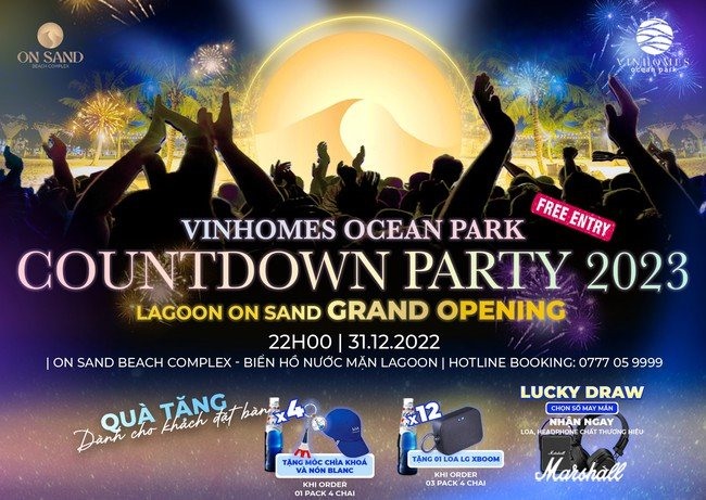 Countdown Party 2023 trên biển duy nhất tại Hà Nội quy tụ dàn DJ và Dancer “cực khủng” cùng cơ hội nhận quà hấp dẫn lên đến 50 triệu đồng.