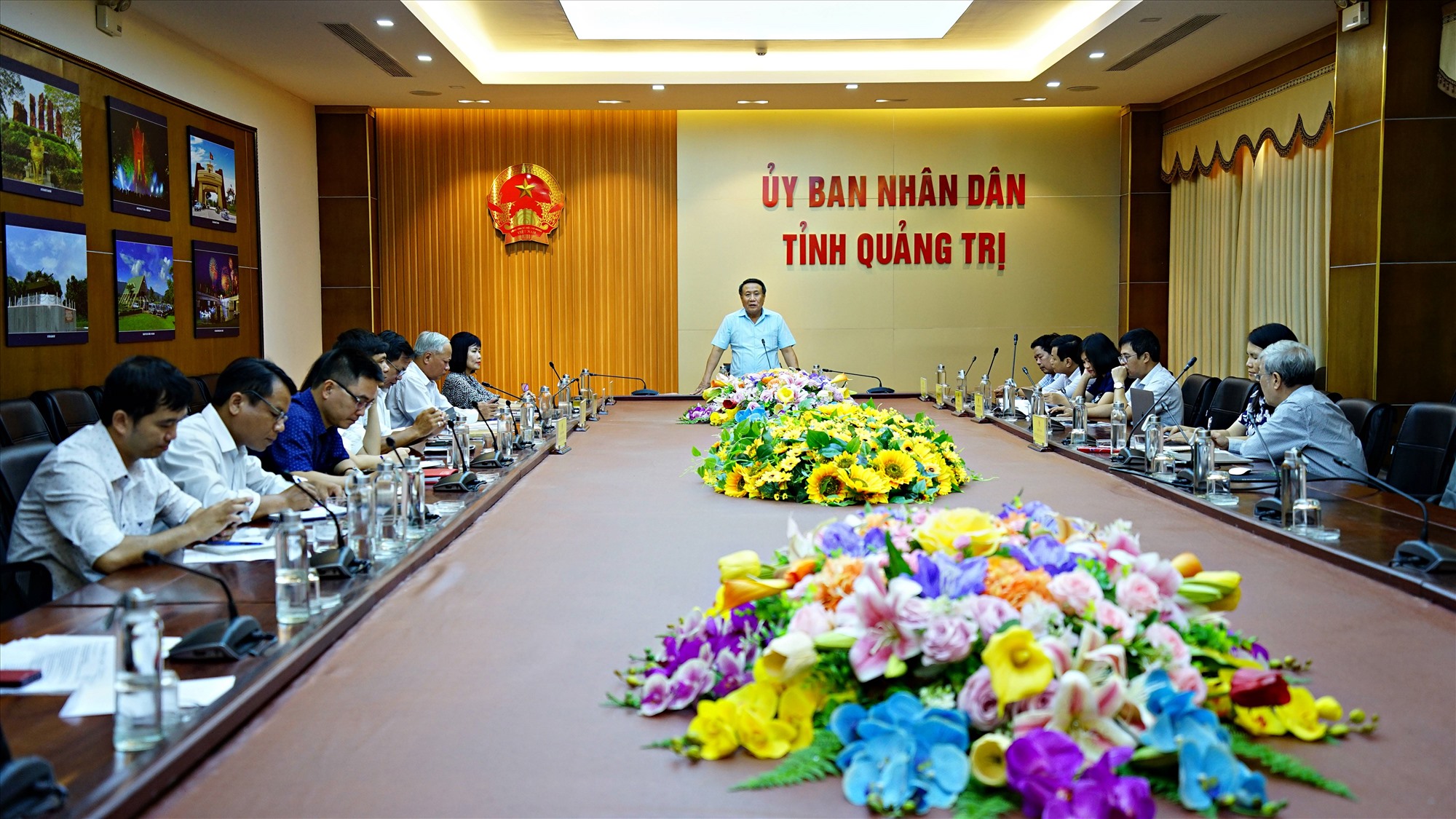 Phó Chủ tịch Thường trực UBND tỉnh Hà Sỹ Đồng phát biểu kết luận buổi làm việc - Ảnh: L.A