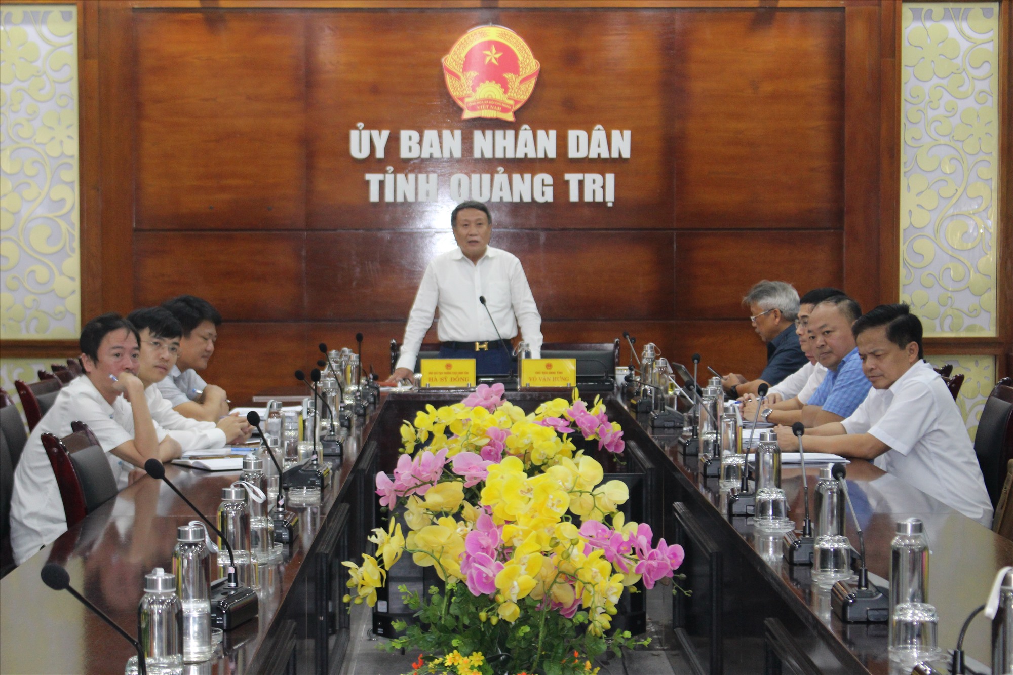 Phó Chủ tịch Thường trực UBND tỉnh Hà Sỹ Đồng tham gia phát biểu tại hội nghị - Ảnh: T.T
