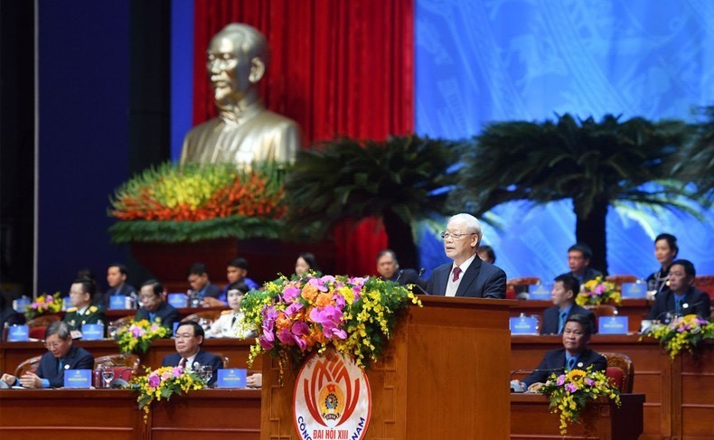 Tổng Bí thư Nguyễn Phú Trọng phát biểu chỉ đạo tại Đại hội - Ảnh: CTV