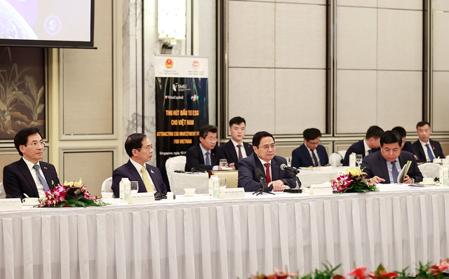 Thủ tướng Phạm Minh Chính: Singapore là một trong những đối tác hàng đầu của Việt Nam trong khu vực. Ảnh VGP/Nhật Bắc