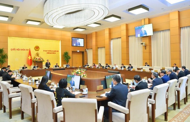 Phiên họp được diễn ra trong 3 ngày để xem xét, cho ý kiến về 13 nội dung thuộc thẩm quyền của Ủy ban Thường vụ Quốc hội - Ảnh: VGP