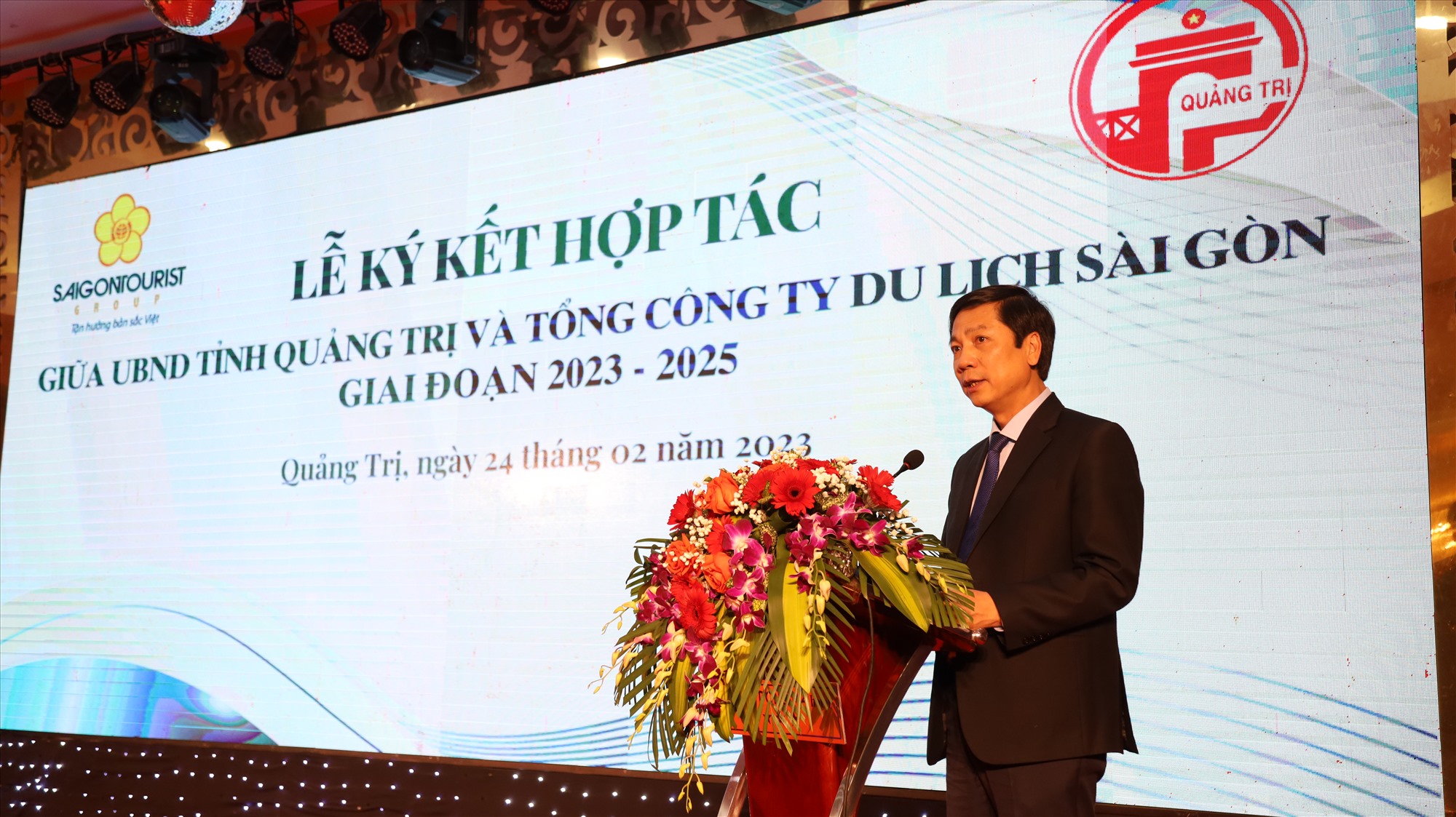 Phó Chủ tịch UBND tỉnh Hoàng Nam phát biểu tại chương trình - Ảnh: T.P