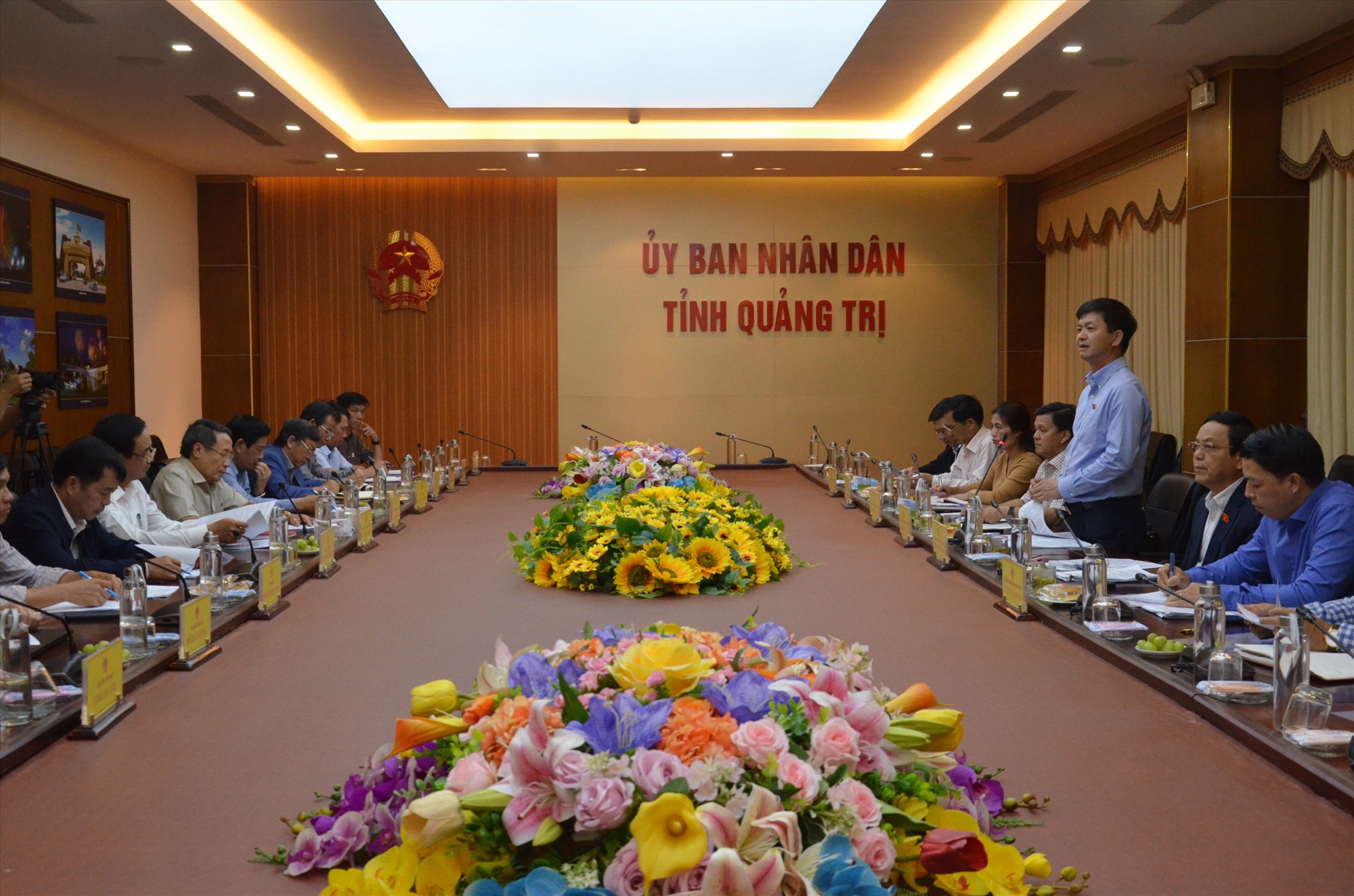 Bí thư Tỉnh ủy, Trưởng Đoàn đại biểu Quốc hội tỉnh Lê Quang Tùng phát biểu kết luận tại phiên giám sát - Ảnh: L.M