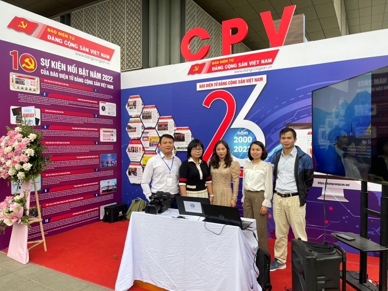 Gian trưng bày của Báo điện tử Đảng Cộng sản Việt Nam tại Hội Báo toàn quốc 2023