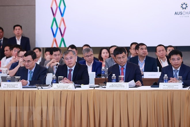 Các đại biểu tham dự Diễn đàn doanh nghiệp Việt Nam thường niên 2023. (Ảnh: Dương Giang/TTXVN)