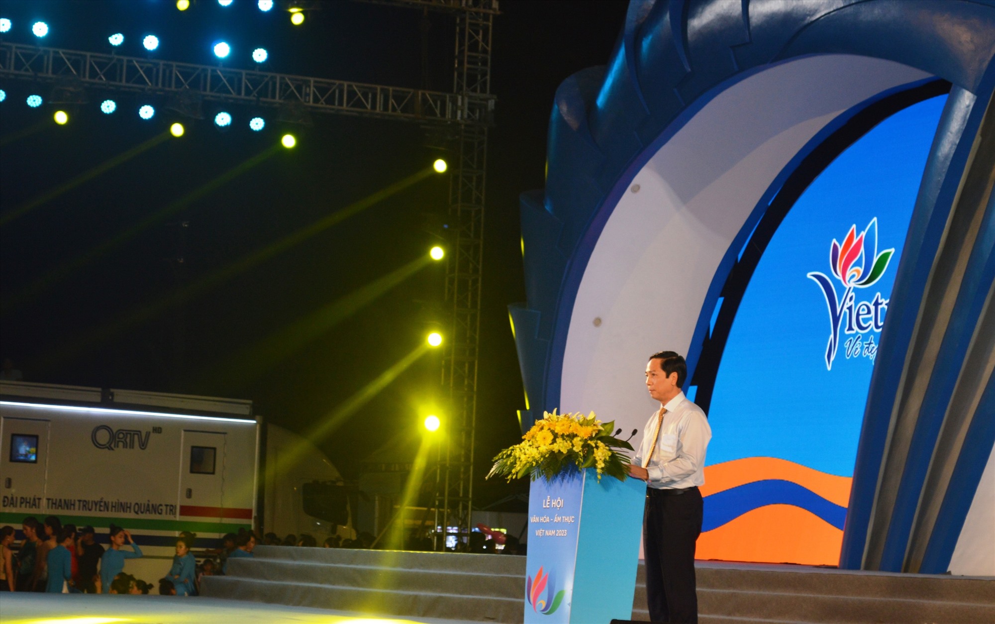 Phó Chủ tịch UBND tỉnh Hoàng Nam phát biểu tại buổi lễ - Ảnh: ĐV