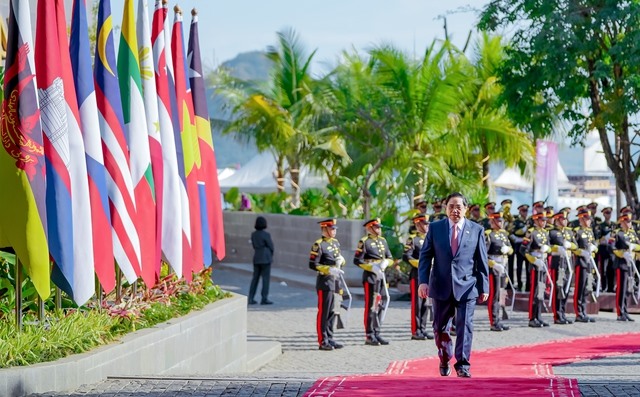 Thủ tướng Phạm Minh Chính tham dự Hội nghị Cấp cao ASEAN lần thứ 42 - Ảnh: VGP/Nhật Bắc