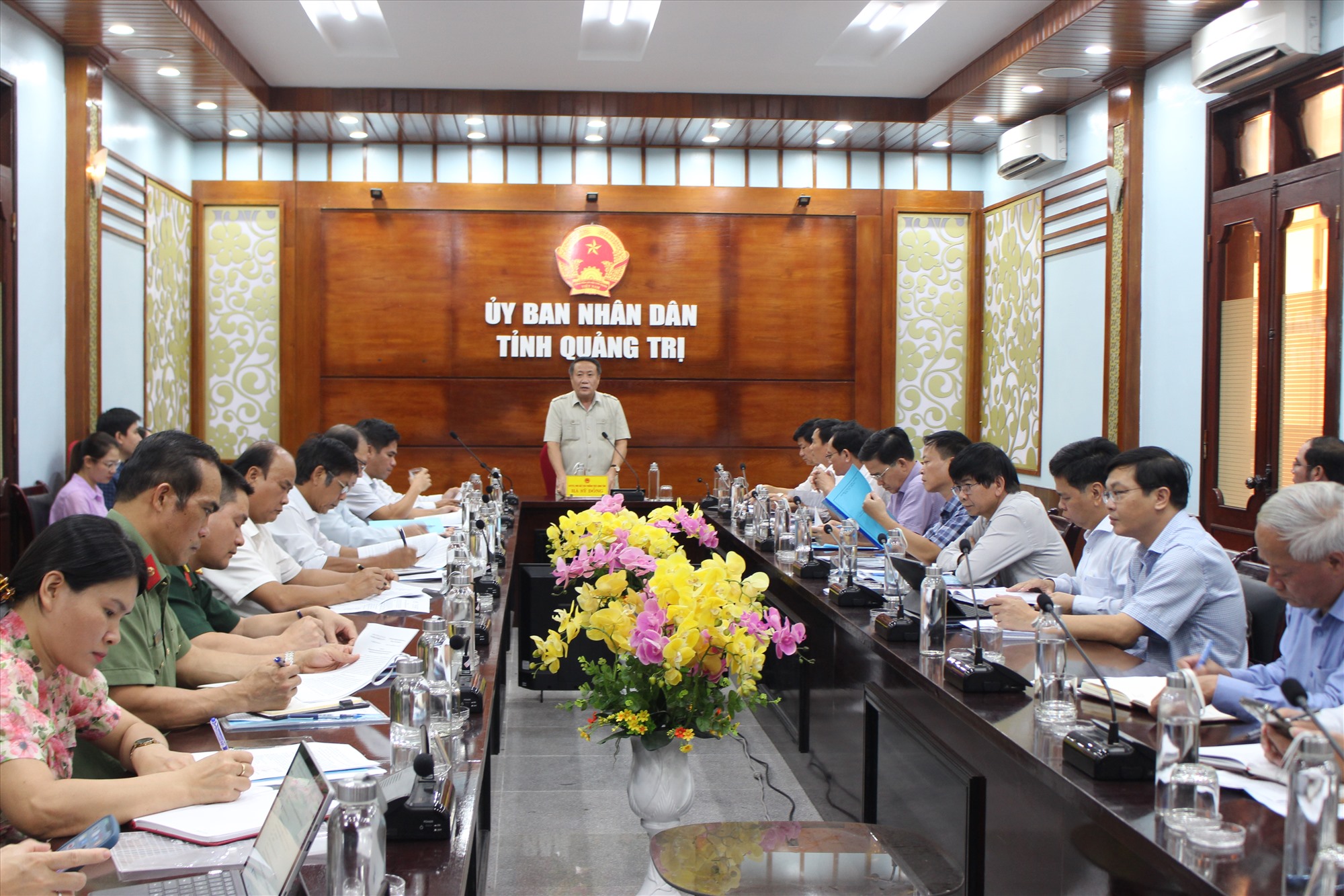 Phó Chủ tịch Thường trực UBND tỉnh Hà Sỹ Đồng kết luận cuộc họp - Ảnh: T.T