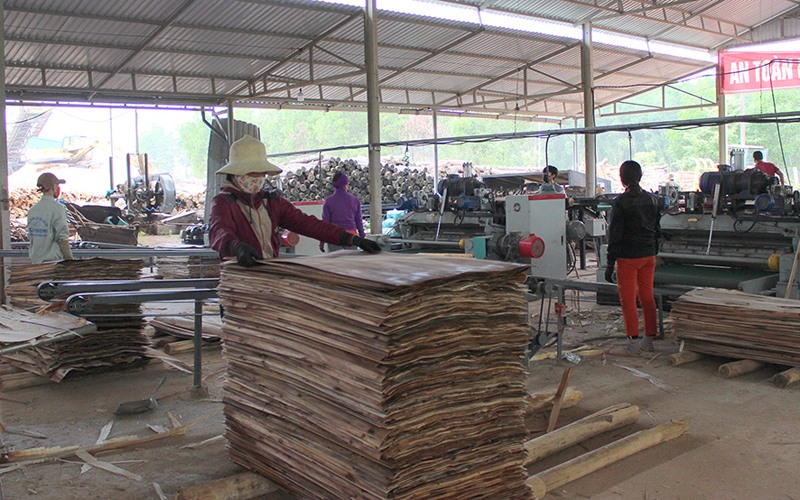 Nhiều người lao động ở thị xã Quảng Trị sau khi học nghề đã có việc làm, ổn định cuộc sống -Ảnh: N.T