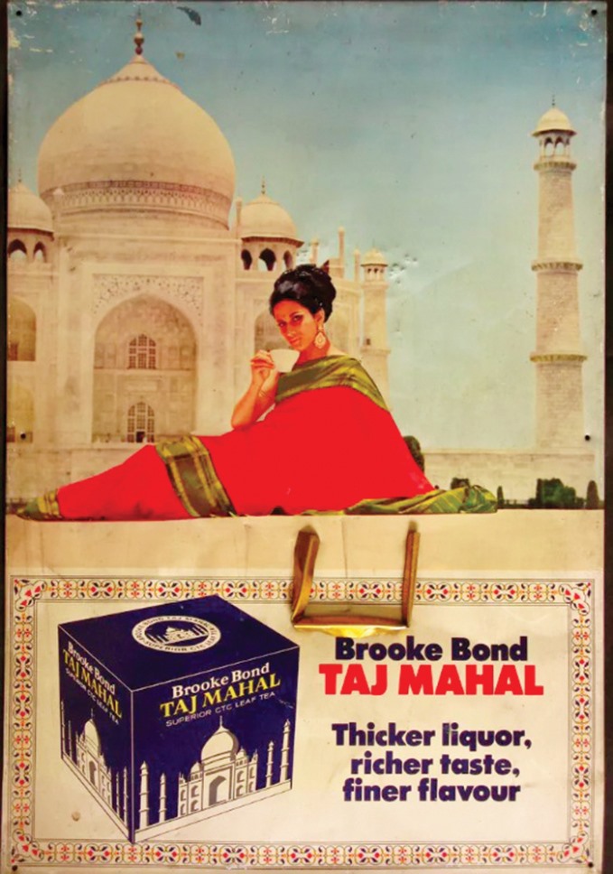 Một quảng cáo sử dụng hình ảnh ngôi sao điện ảnh Ấn Độ quảng bá trà CTC (Ảnh: bộ sưu tập Priya Paul).
