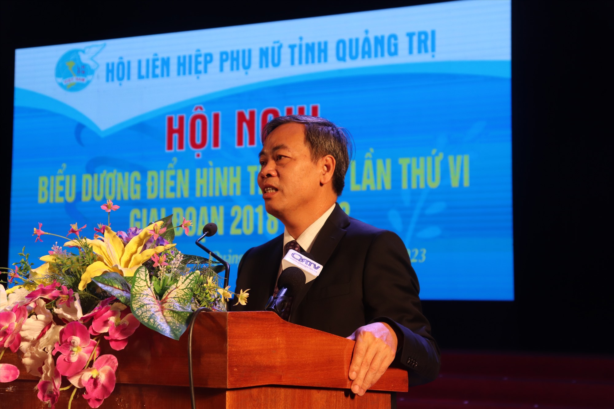 Phó Bí thư Thường trực Tỉnh ủy, Chủ tịch HĐND tỉnh Nguyễn Đăng Quang phát biểu tại hội nghị - Ảnh: T.P