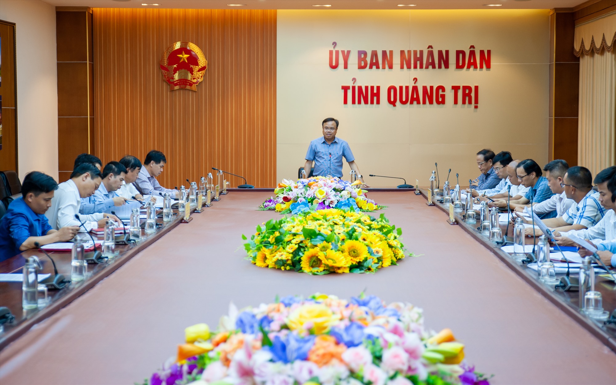 Phó Chủ tịch UBND tỉnh Lê Đức Tiến phát biểu kết luận buổi làm việc - Ảnh: Trần Tuyền