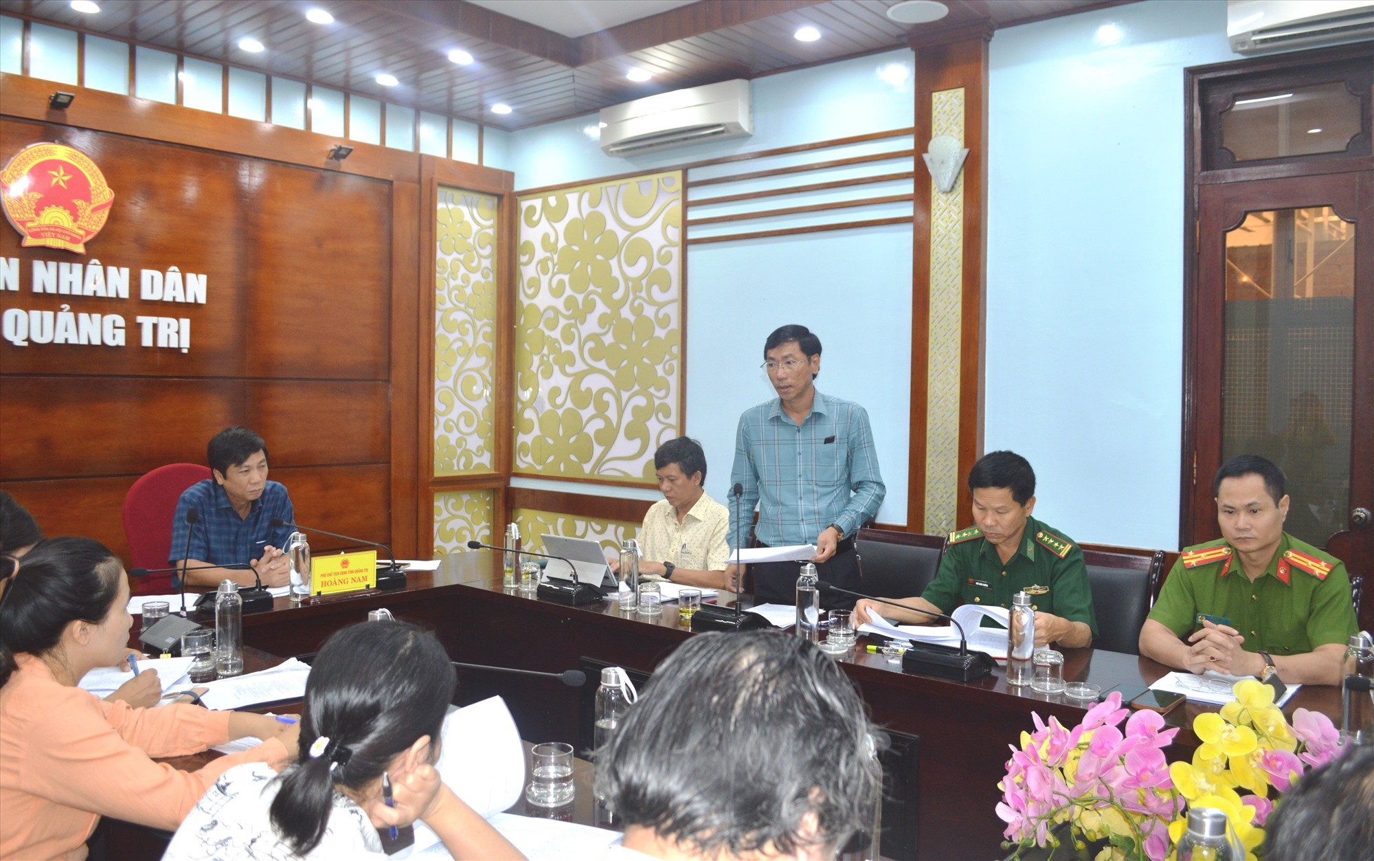 Giám đốc Sở VH-TT&DL Lê Minh Tuấn phát biểu tại cuộc họp - Ảnh: ĐV