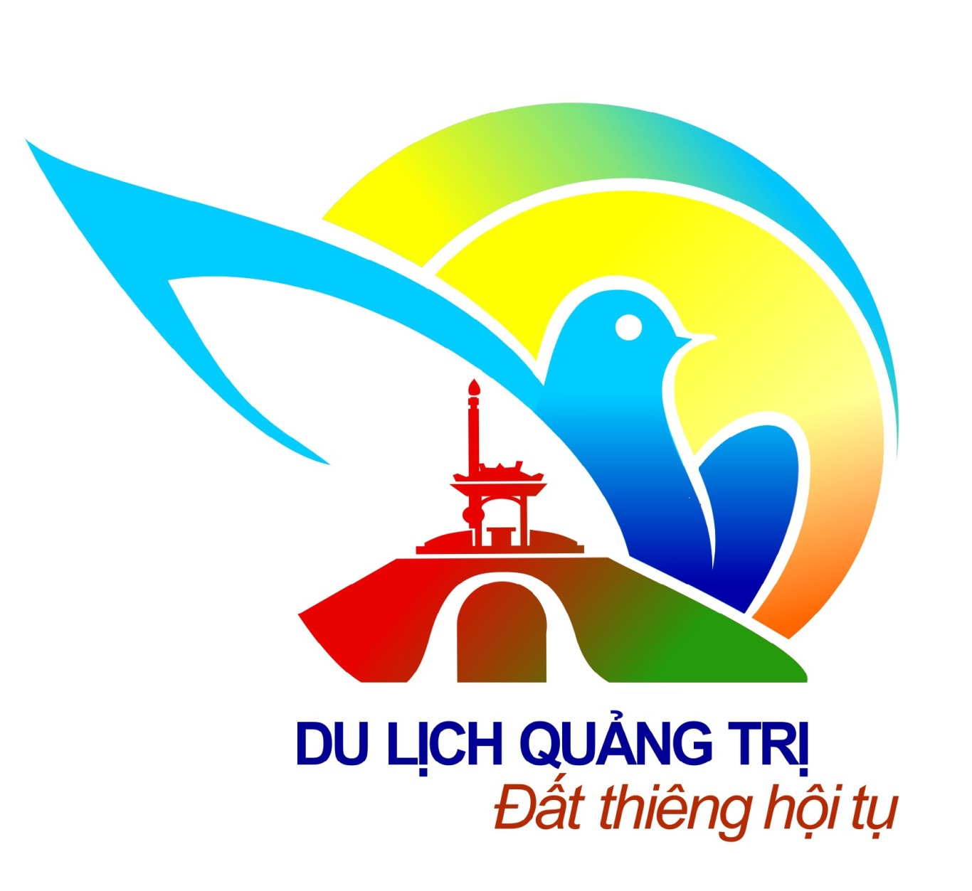 Bộ nhận diện thương hiệu du lịch Quảng Trị là kết hợp giữa tác phẩm giải Nhất logo với giải Nhất slogan