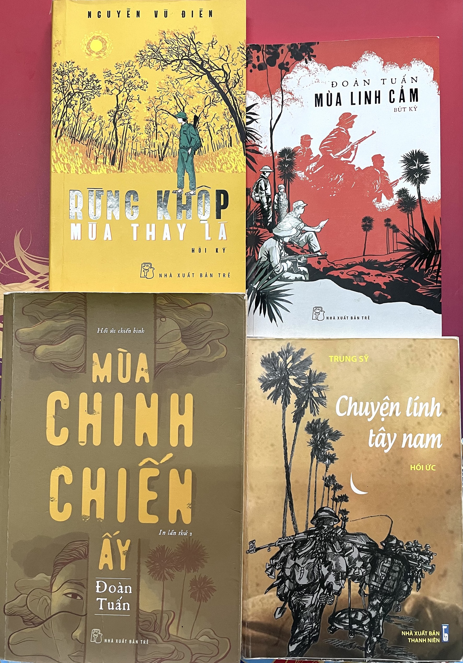 Một số tác phẩm viết về cuộc chiến đấu bảo vệ biên giới Tây Nam và quân tình nguyện Việt Nam làm nghĩa vụ quốc tế ở Campuchia -Ảnh: Đ.T