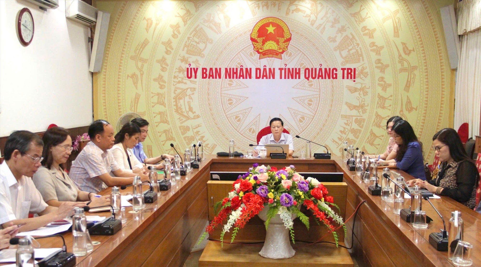 Đại biểu tham dự hội nghị tại điểm cầu Quảng Trị - Ảnh: H.N