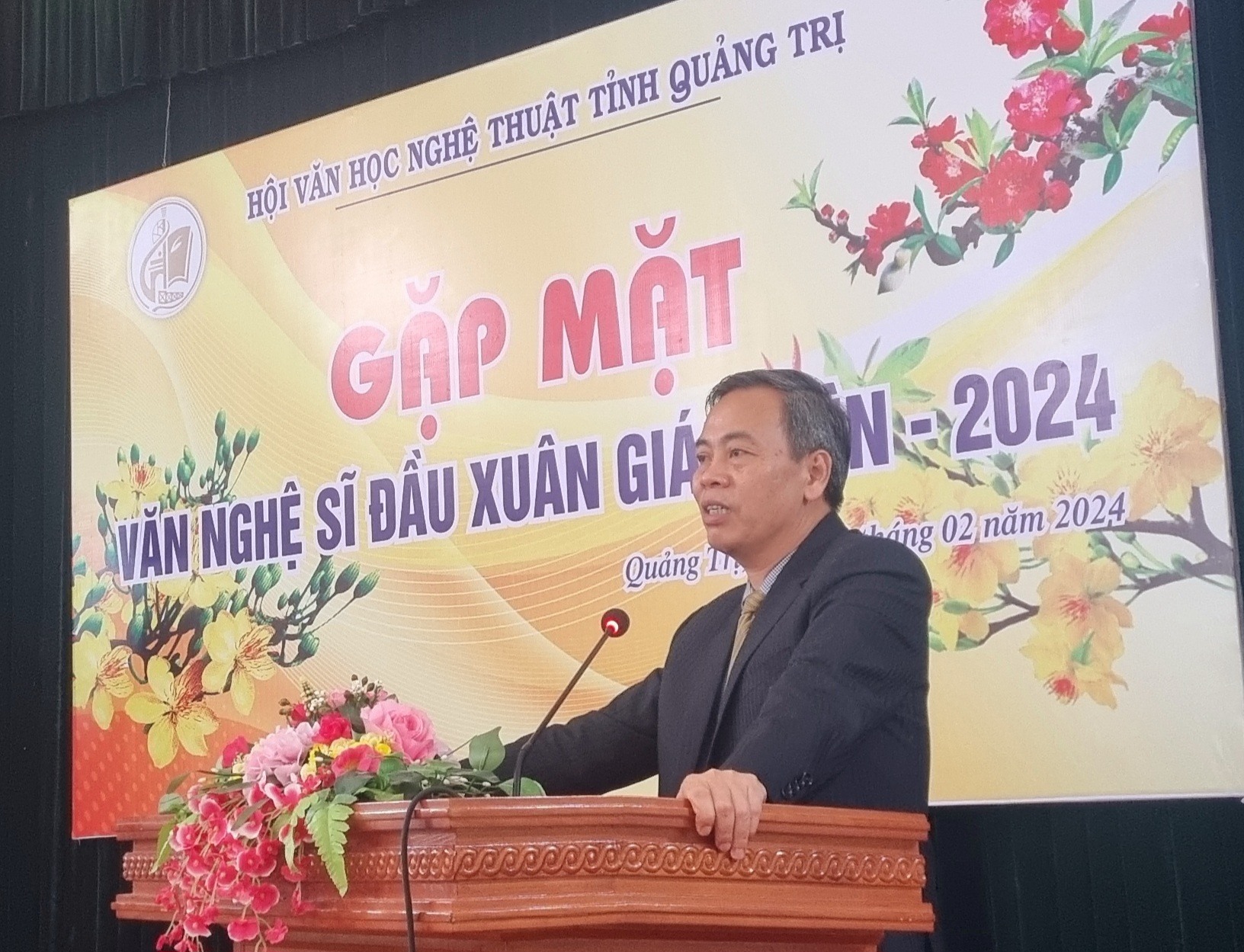 Phó Bí thư Thường trực Tỉnh ủy, Chủ tịch HĐND tỉnh Nguyễn Đăng Quang phát biểu tại buổi gặp mặt - Ảnh: M.L