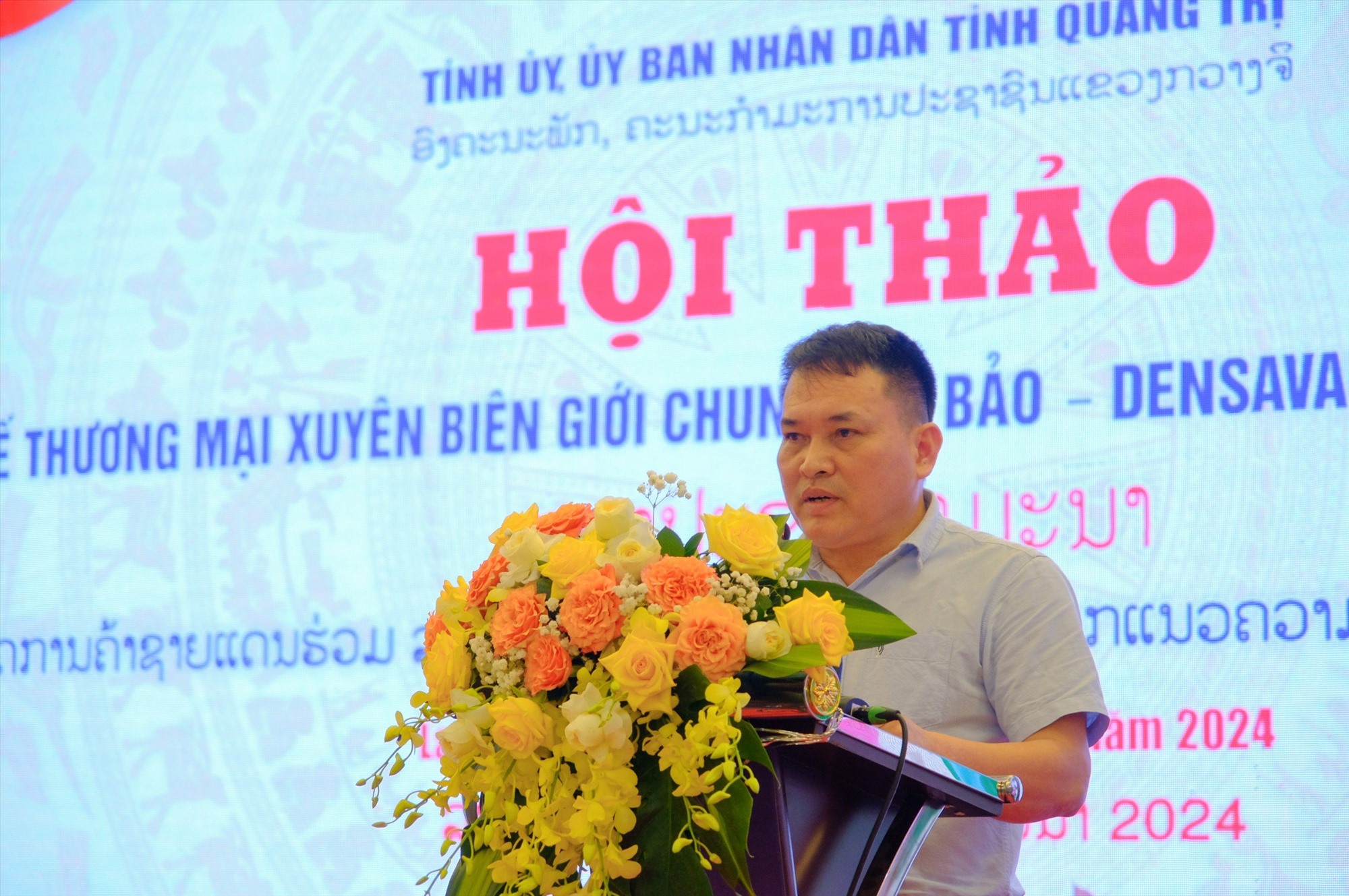 Đại diện Tập đoàn Hoành Sơn phát biểu tại hội thảo - Ảnh: Trần Tuyền