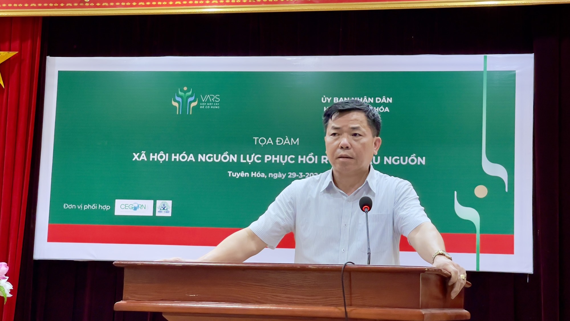 Ông Triệu Văn Lực, Phó Cục trưởng Cục Lâm nghiệp phát biểu