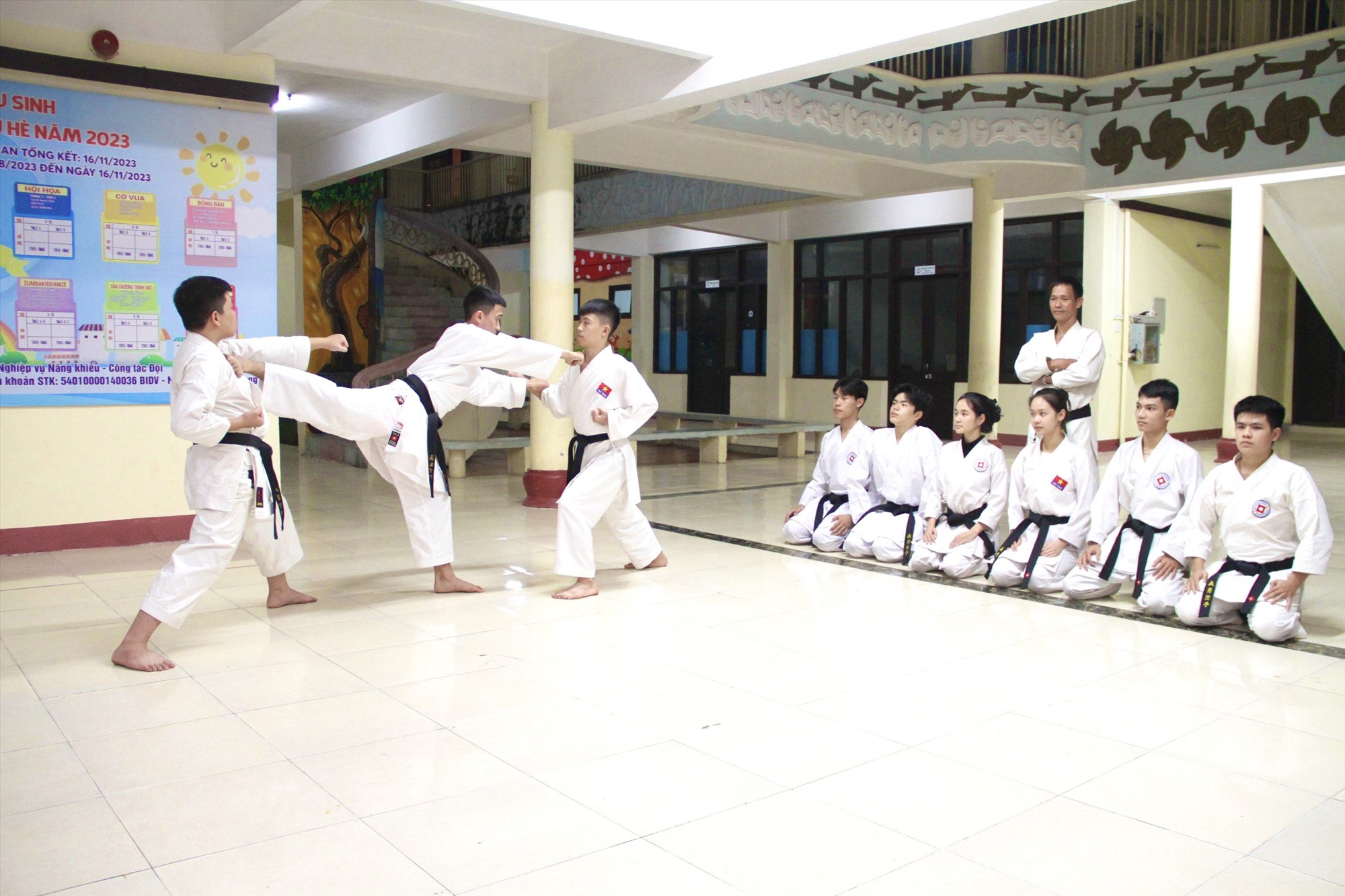 CLB Karate Nhà Thiếu nhi tỉnh là nơi đào tạo, bồi dưỡng nhiều hạt nhân nòng cốt cho Đội tuyển Karate tỉnh Quảng Trị - Ảnh: M.Đ