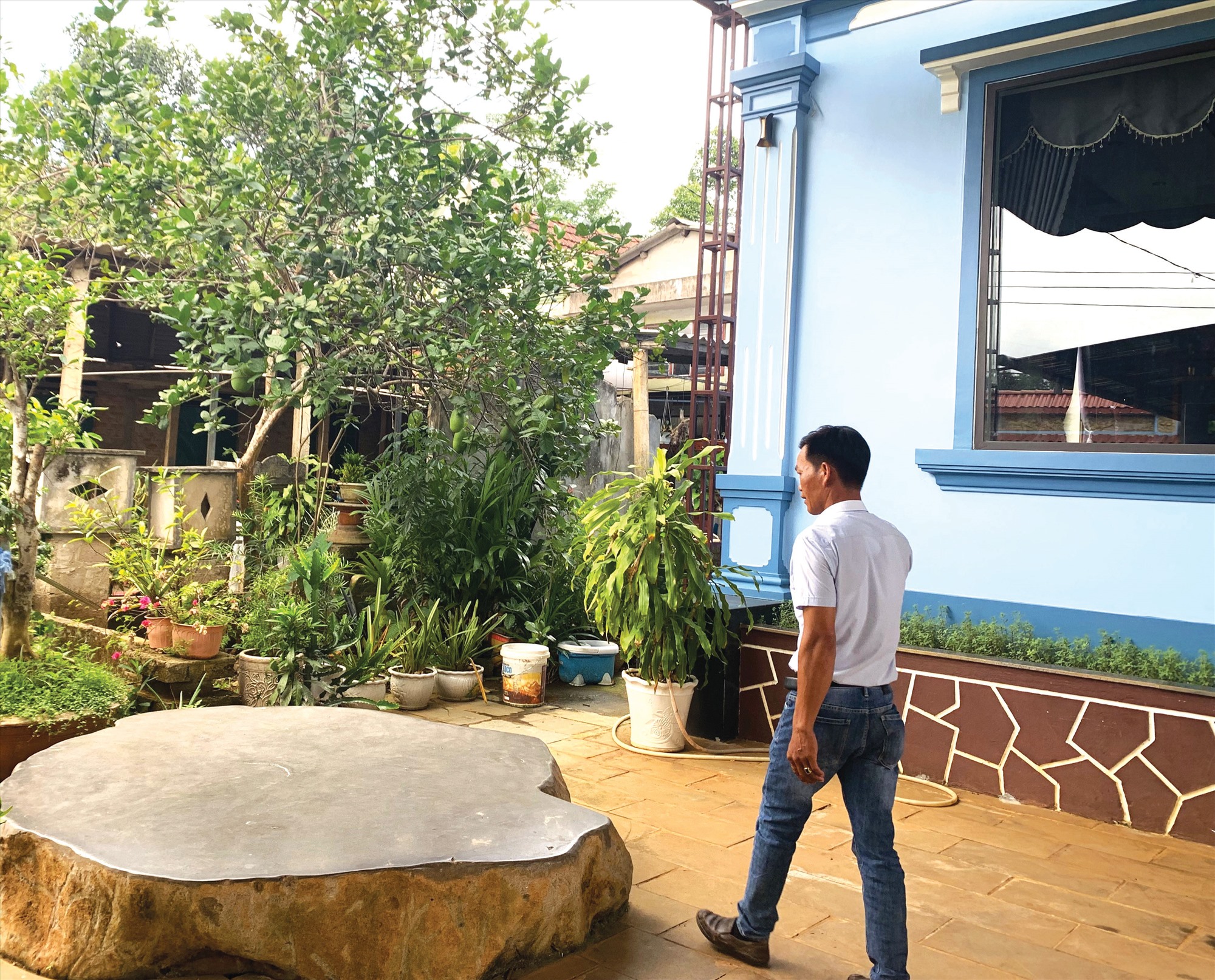 Ngôi nhà của ông Võ Đăng Lập ở thôn An Nha, xã Gio An đang được xây dựng thành homestay để đón khách du lịch