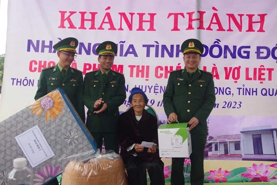 Khánh thành nhà cho Bà Phạm Thị Cháu - Vợ liệt sĩ, tại thôn Hà Tây, xã Triệu An.