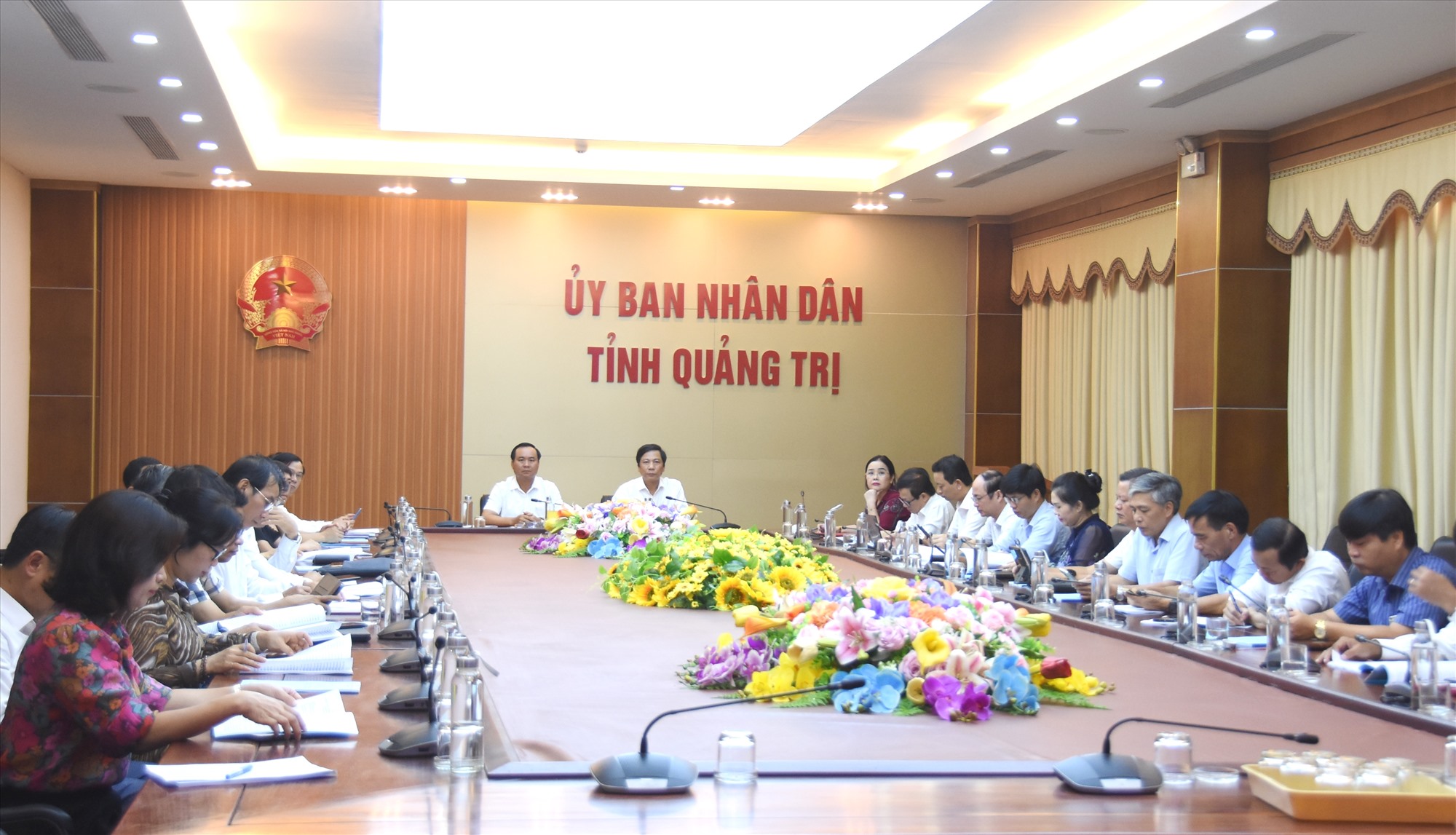 Các đại biểu tham dự hội nghị tại điểm cầu Quảng Trị - Ảnh: ĐV