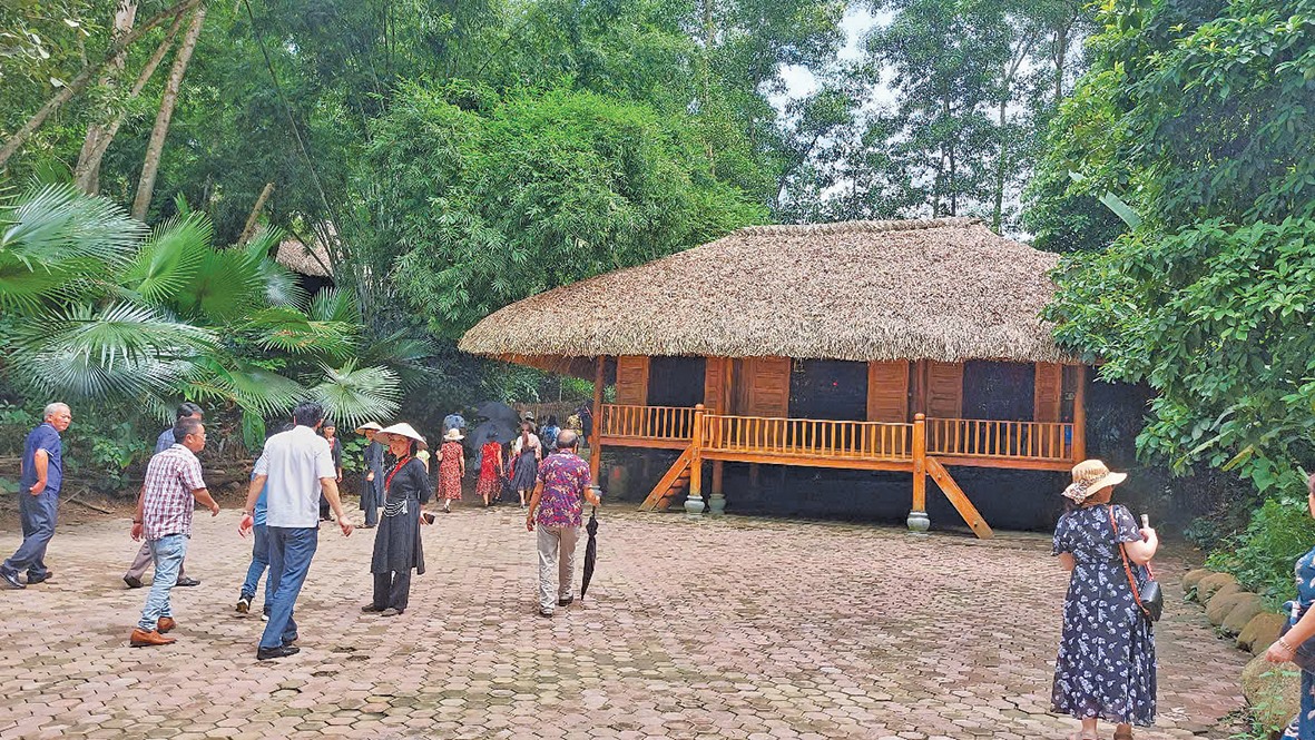 Một góc làng văn hóa Tày Thái Hải, tỉnh Thái Nguyên - Ảnh: N.T.H